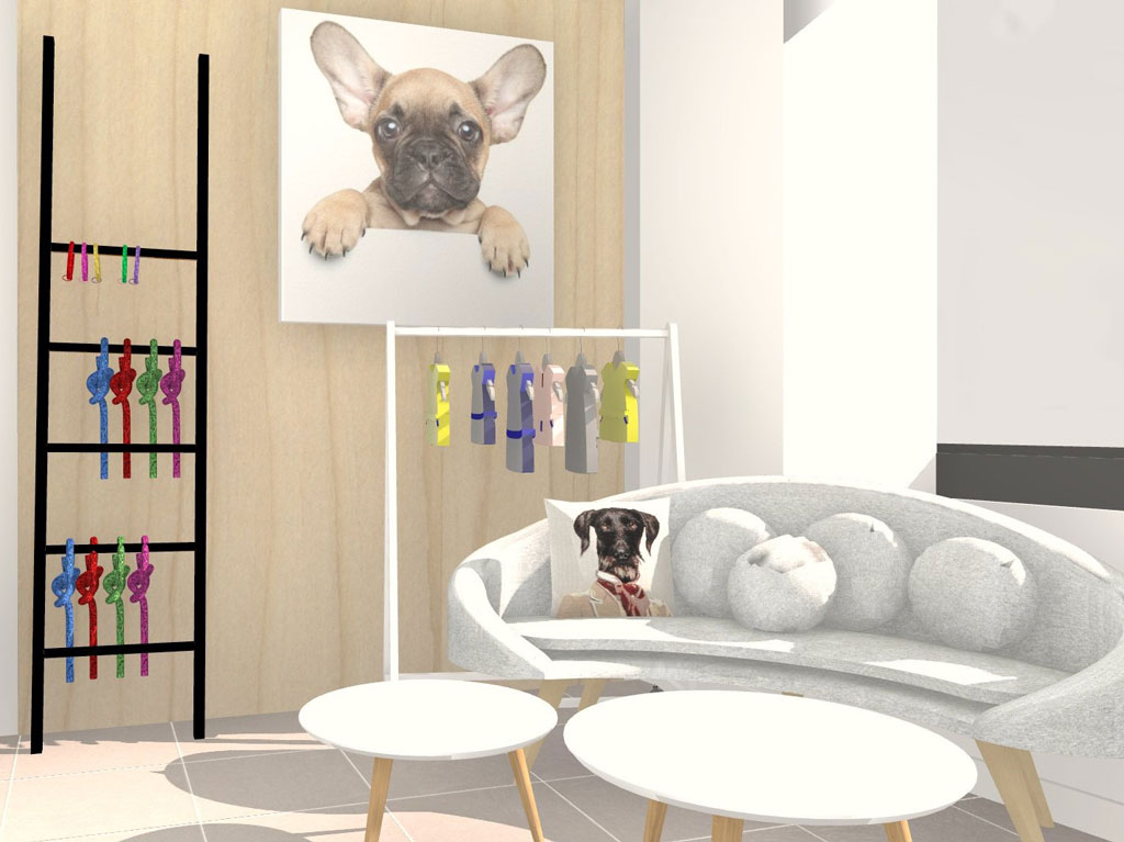 aménagement et décoration concept store chiens et chat sophiebdeco